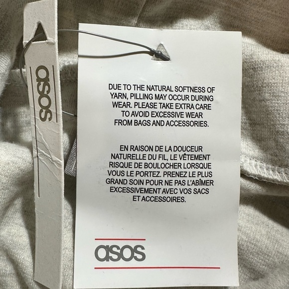 NWT Asos Grey Sweatshirt‎ Cowl Neck Dress Size 10 - Picture 6 of 8